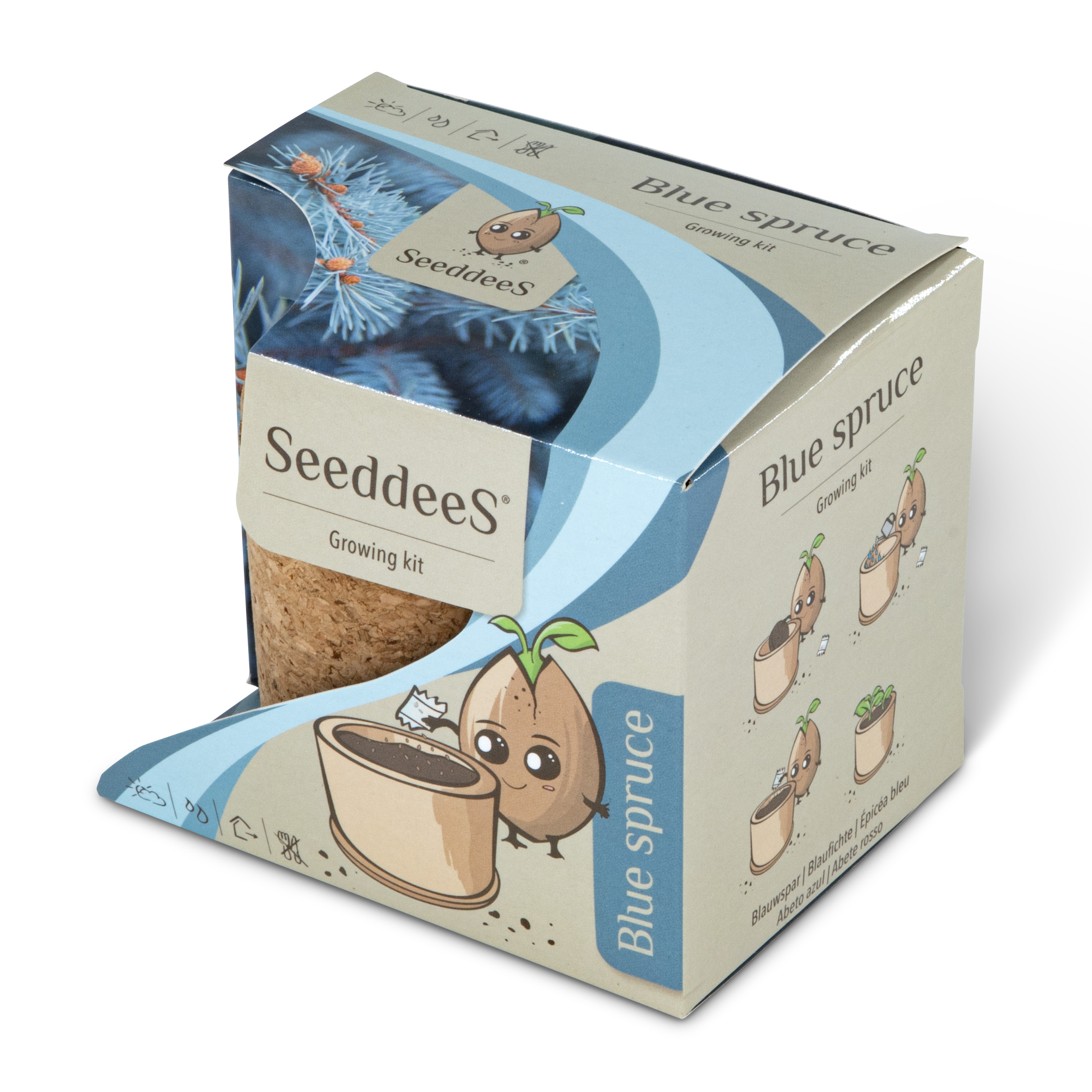 SeeddeeS® Blauwspar Kweekset - Kurkpot